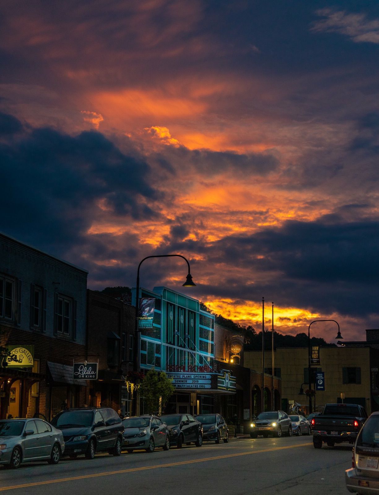 App Theatre at sunset